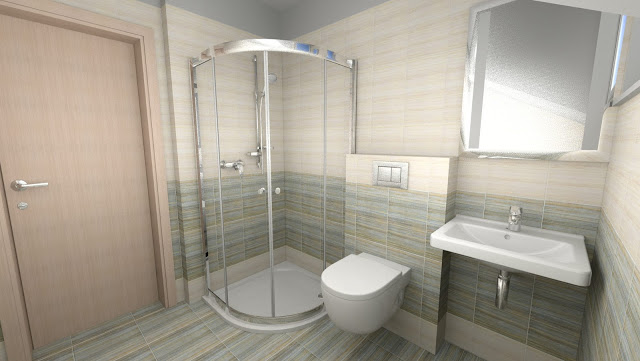Design badkamer van villa in Lipno - te koop.